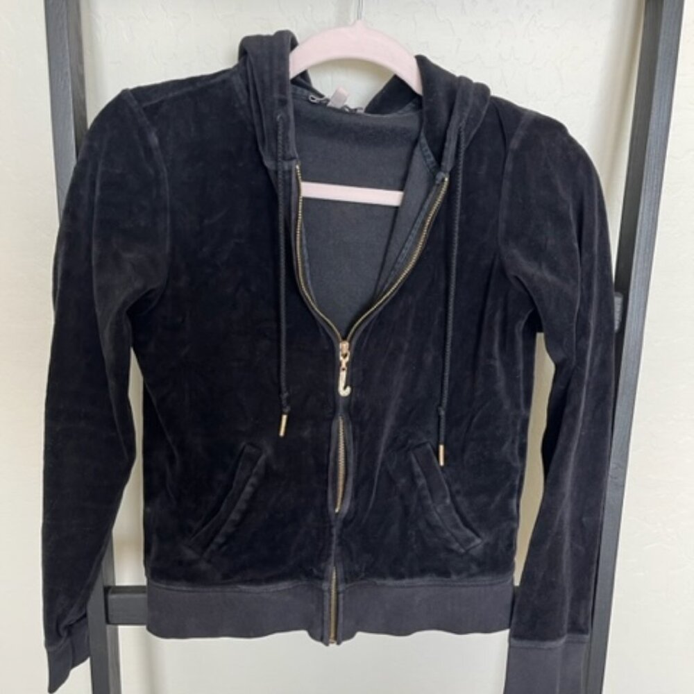 Juicy Couture Black Hoodie- Size Small